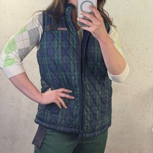 Vineyard Vines Green & Navy Quilted Vest
